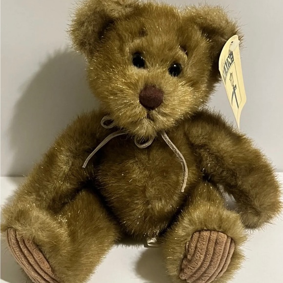 First And Main Minky Brown Bear With Tags 7.5” Sitting Plush Bear - Picture 2 of 6